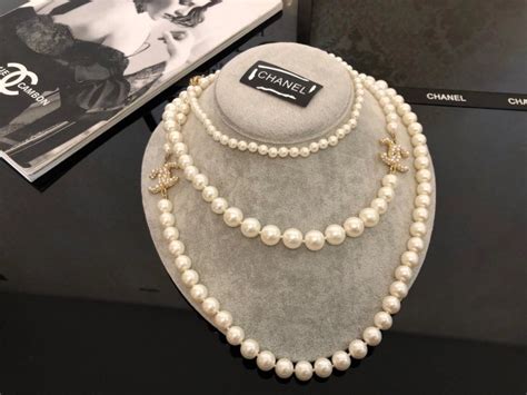 coco chanel pearl necklace replica|cheap knock off chanel jewelry.